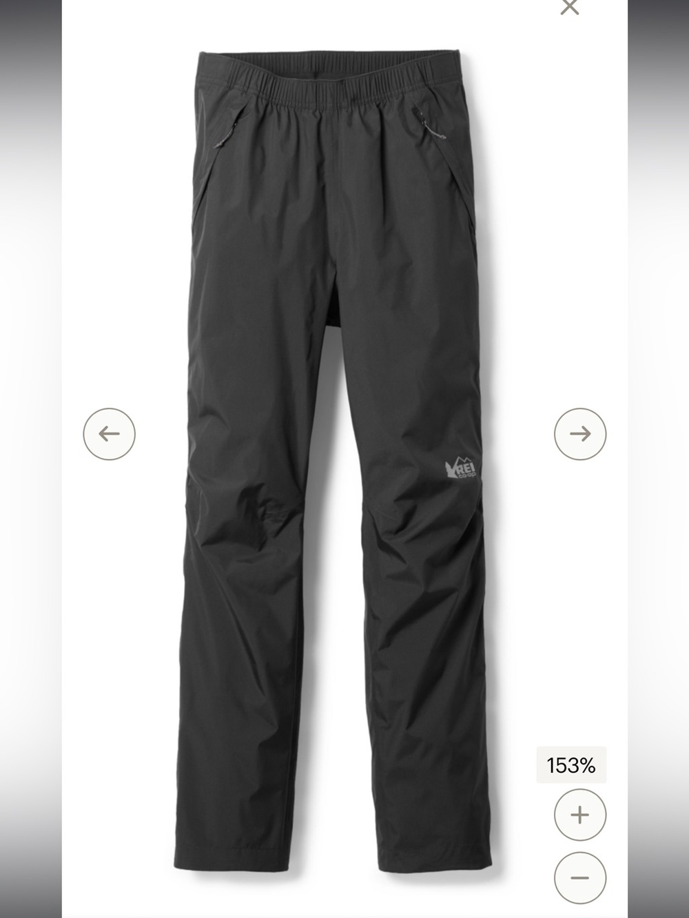REI woman’s gortex Black Waterproof Rain Pants medium tall